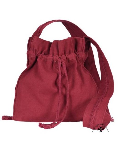 Bolso medieval de peregrino. Granate