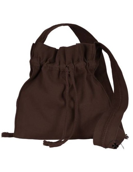 Bolso medieval de peregrino. Marrón