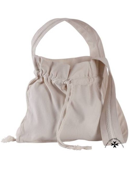 Bolso medieval de peregrino. Crudo.