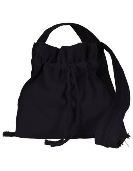 Bolso medieval de peregrino. Negro