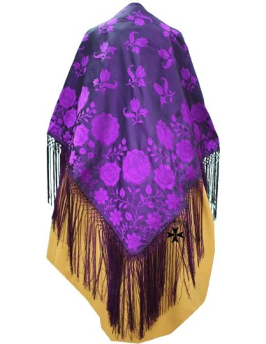 Mantoncillo de gro, ref. PR490. Mora-mora. (140x140 cm.)