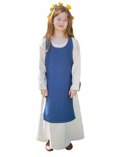 Conjunto medieval de niña, Ylva, lila. 2
