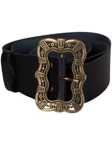 Wide belt. Black and brown.