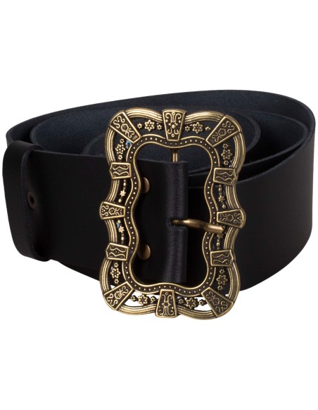 Wide belt. Black and brown.