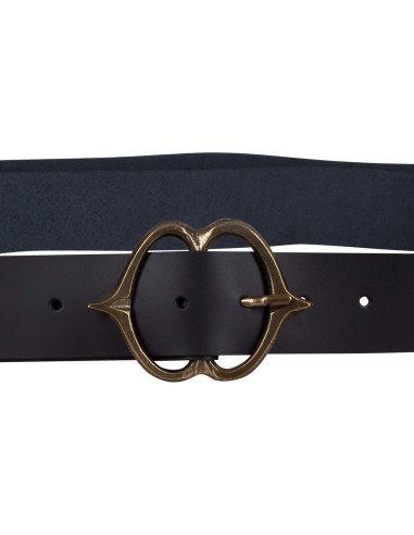 Medieval leather belt, Crispin model. (2 cm x...