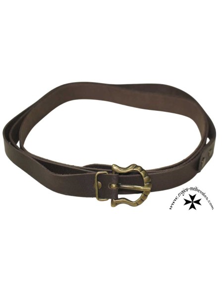Medieval leather belt, ref. CDT1212 (2 cm x 170 cm)