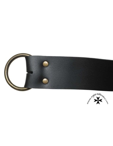 Cinturón templario de cuero con anilla – 4 cm x...