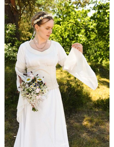 Vestido de novia medieval con corsé,...