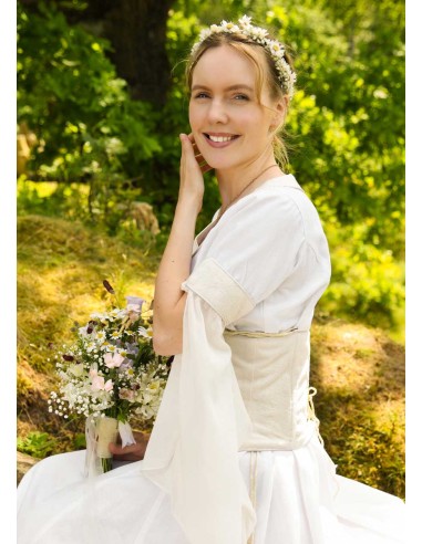 Vestido de novia medieval con corsé,...