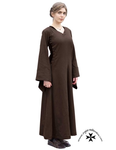 Vestido medieval, abierto por los lados, Brial...