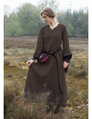 Vestido medieval, abierto por los lados, Brial...