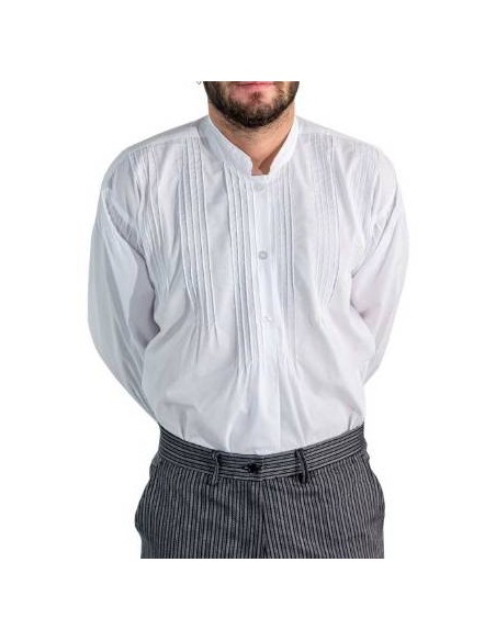 Blusa regional caballero, río Ebro. (Blanca y natural)