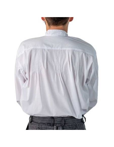 Blusa regional caballero, río Ebro. (Blanca y natural)