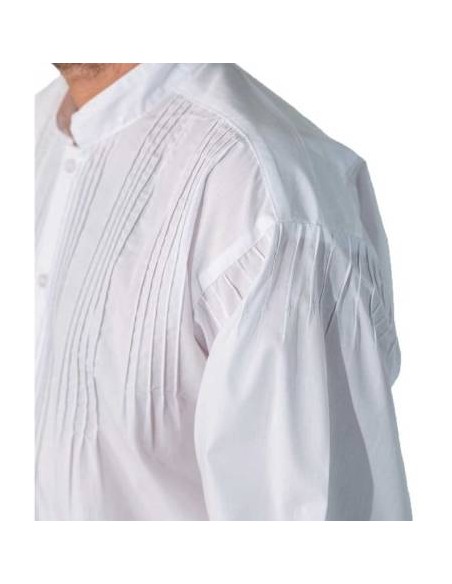 Blusa regional caballero, río Ebro. (Blanca y natural)
