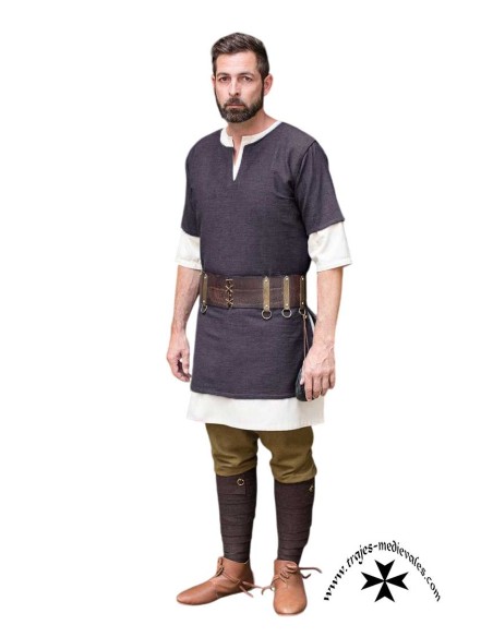 Medieval tunic, short sleeve, Aegir model. (Various colors).