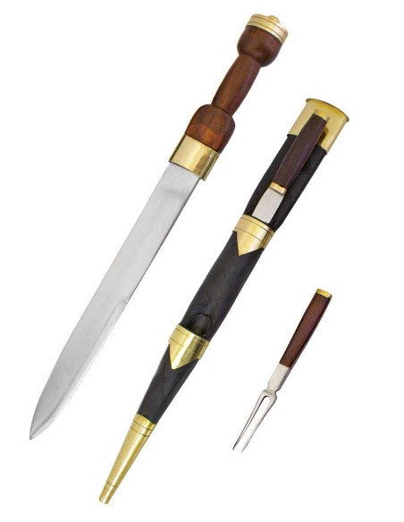 Puñal escocés con tenedor y cuchillo (Dirk)