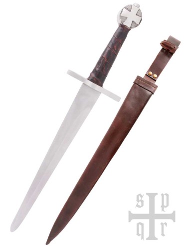 Daga templaria medieval, sin filo
