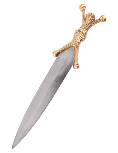 Daga celta con empuñadura y pomo antropomórficos