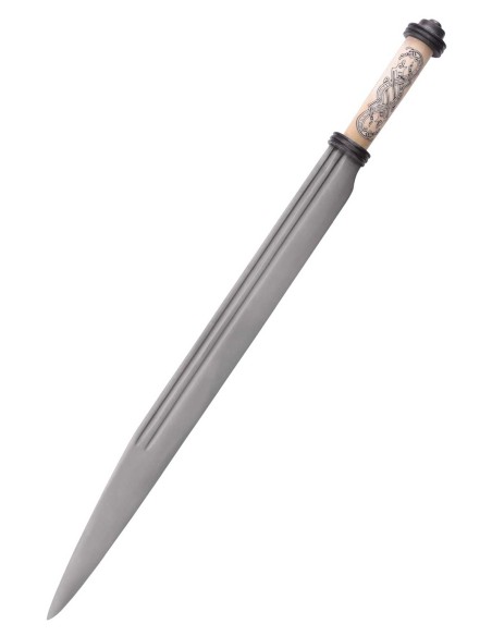 Viking Long Seax with Bone Grip in Jellinge Style, 10th c.