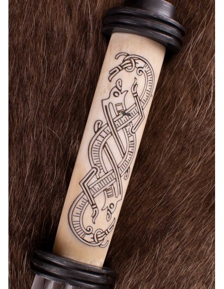 Viking Long Seax with Bone Grip in Jellinge Style, 10th c.
