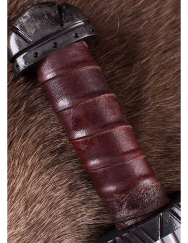 Viking Long Seax with Leather Grip