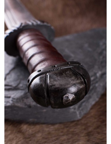 Viking Long Seax with Leather Grip