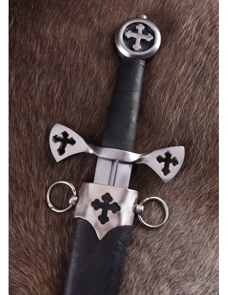 Daga templaria Jacques de Molay, con vaina
