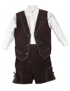 Traje regional niño, de pana.