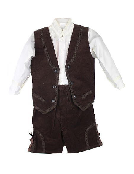 Traje regional niño, de pana.