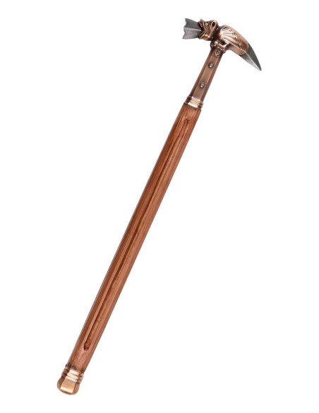 Martillo de guerra italiano Da Carrara, pico de cuervo, siglo XIV