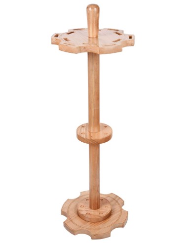 Soporte redondo de madera para 12 espadas