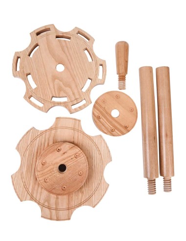 Soporte redondo de madera para 12 espadas