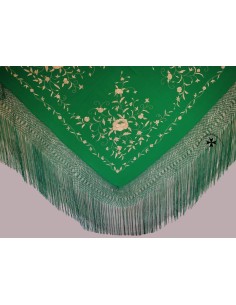 Mantón de Manila, serie 1010621N, (Verde-oro)