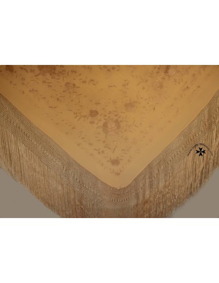 Mantón de Manila, serie 1010620N, (Beig-beig)