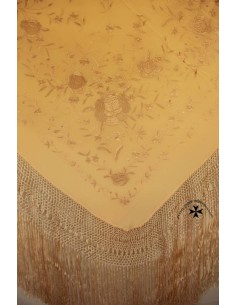 Mantón de Manila, serie 1010620N, (Beig-beig) 2