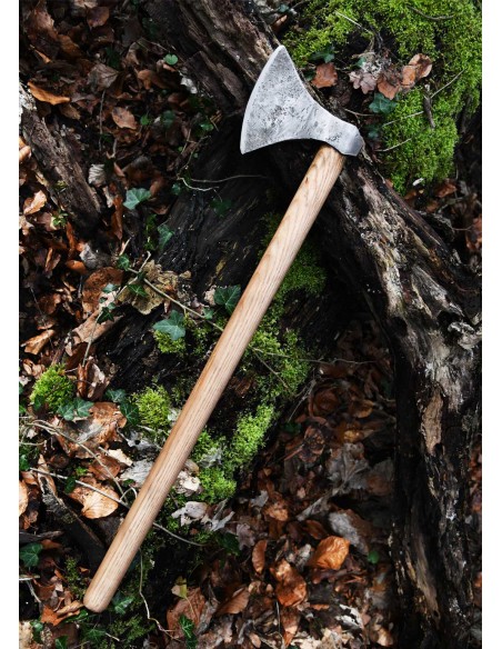 Hacha vikinga de acero forjado a mano, tipo M