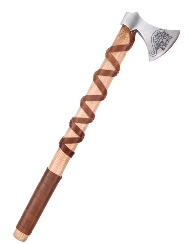 Hacha vikinga de acero fundido, tipo G, con...