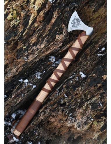 Hacha vikinga de acero fundido, tipo G, con...