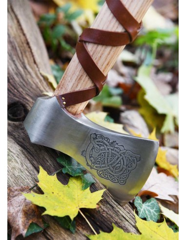 Hacha vikinga de acero fundido, tipo H, con...