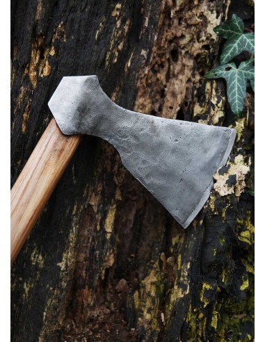 Hacha vikinga, acero forjado a mano, tipo F
