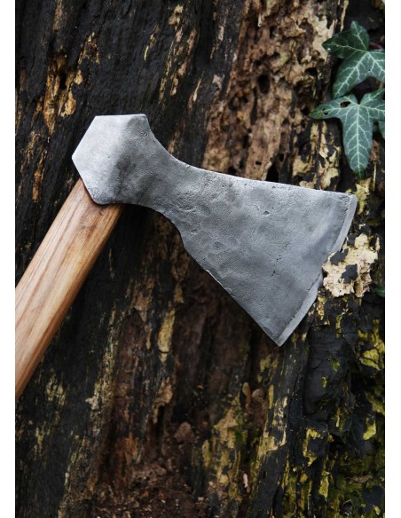 Hacha vikinga, acero forjado a mano, tipo F