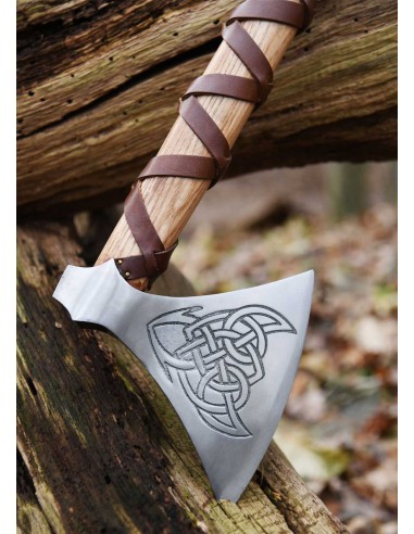 Hacha vikinga de acero fundido, tipo M, con...