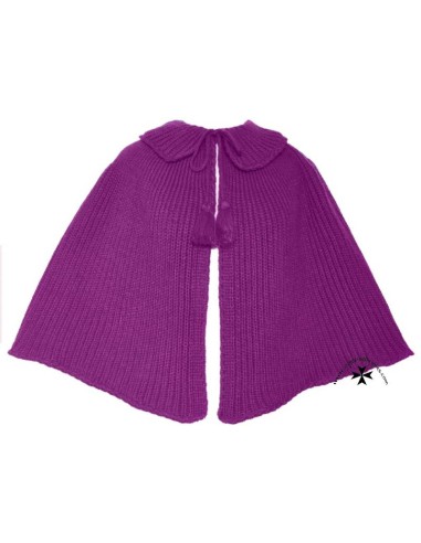 Toquilla-pelerina artesanía, de lana, ref. 110. Morado.