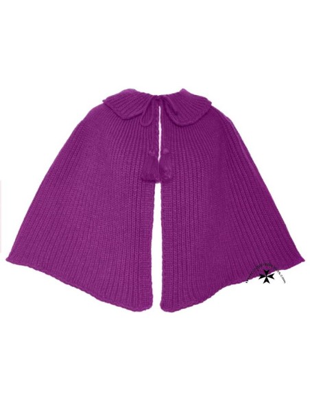 Toquilla-pelerina artesanía, de lana, ref. 110. Morado.