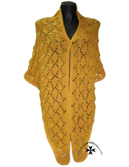 Toquilla calada, artesanía, de lana, ref. 172, conchas. (Varios colores)