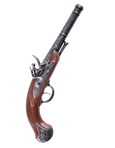 Pistola inglesa Lucknow, siglo XVIII, réplica