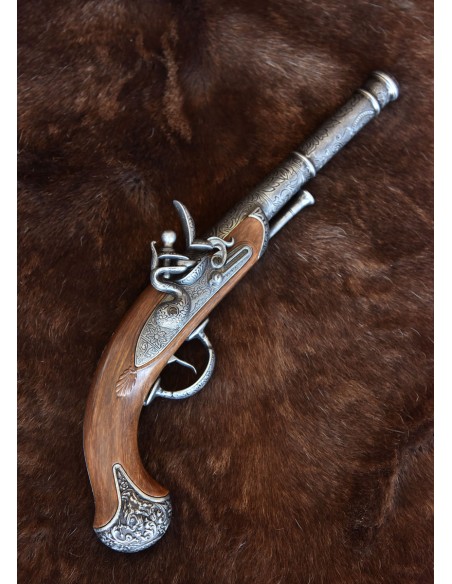 Pistola inglesa Lucknow, siglo XVIII, réplica