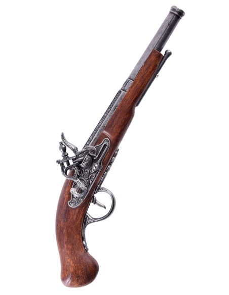 Pistola de chispa inglesa, siglo XVIII, réplica, varias versiones