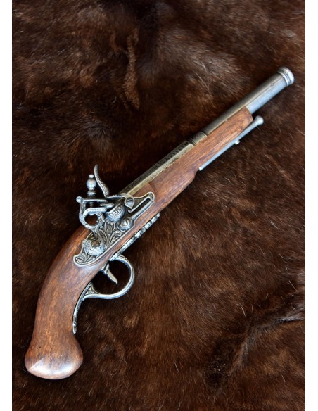 Pistola de chispa inglesa, siglo XVIII, réplica, varias versiones
