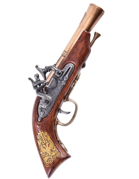 German Flintlock Pistol, Blunderbuss, 17th Century, Replica